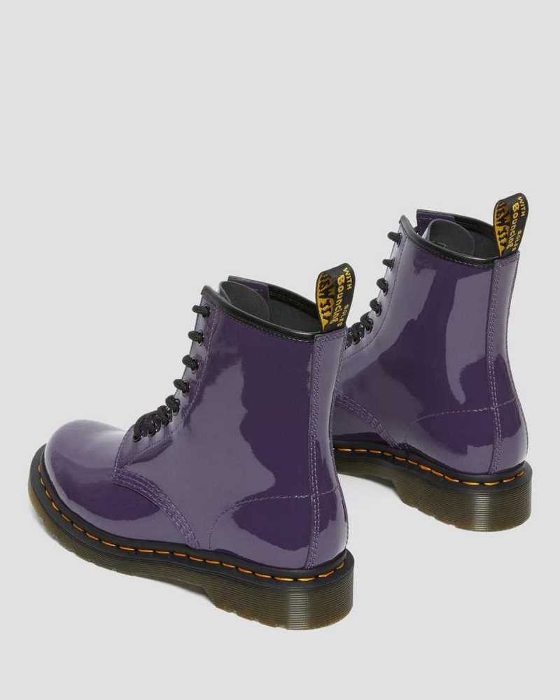 Blackcurrant Patent Lamper Dr. Martens 1460 Patent Leather Lace Up Boots | WCZGI8349