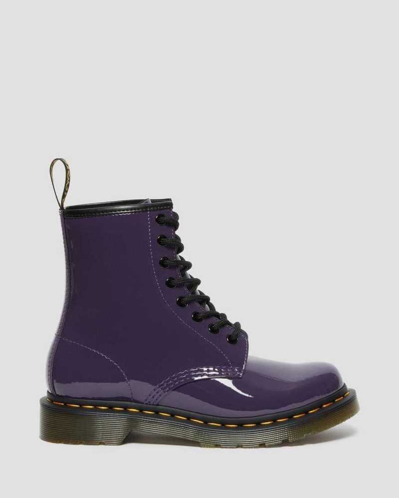 Blackcurrant Patent Lamper Dr. Martens 1460 Patent Leather Lace Up Boots | WCZGI8349