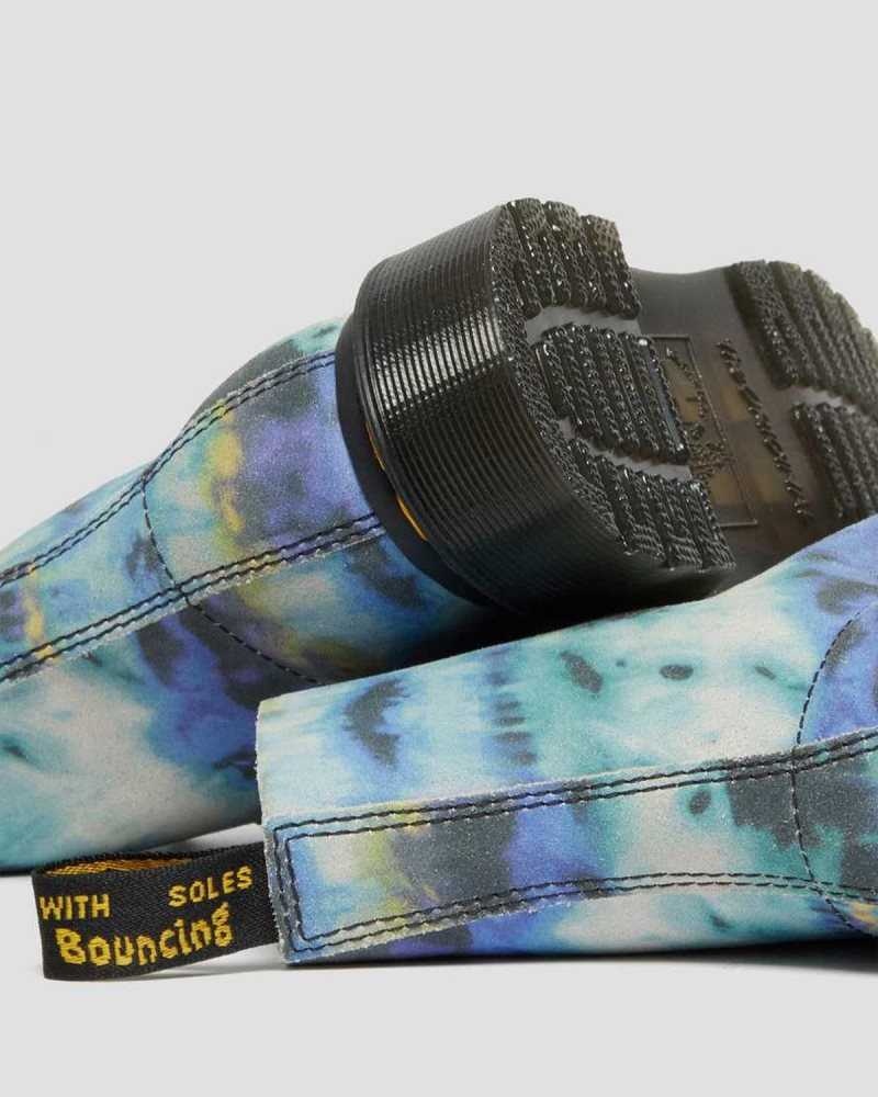 Blue Dr. Martens 1460 Pascal Tie Dye Leather Lace Up Boots | QHFGY3864