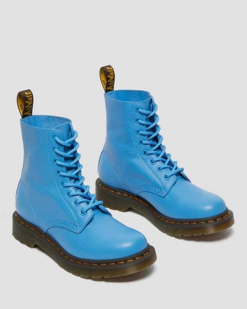 Blue Dr. Martens 1460 Pascal Virginia Leather Boots | OVBDX9462