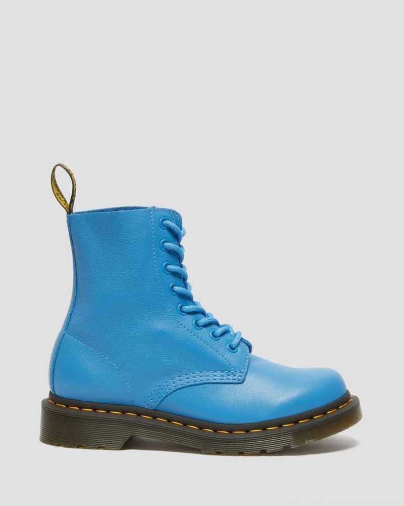 Blue Dr. Martens 1460 Pascal Virginia Leather Boots | OVBDX9462