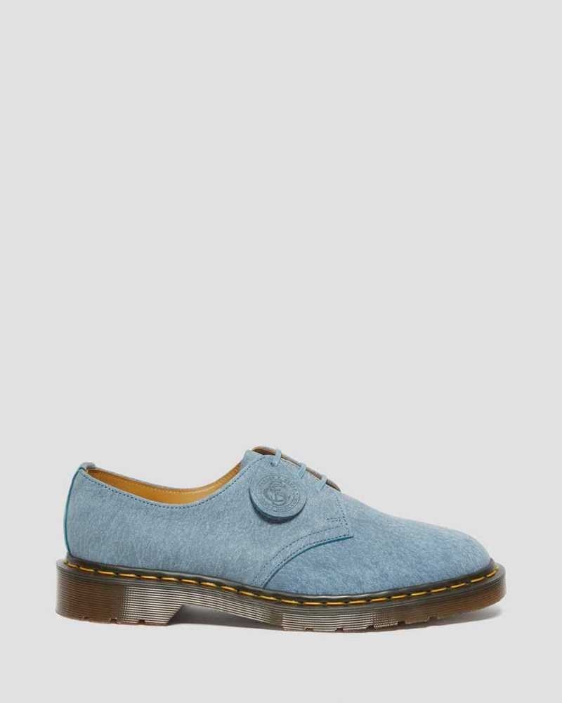 Blue Dr. Martens 1461 Nubuck Leather Oxford Shoes | QJMSO9547