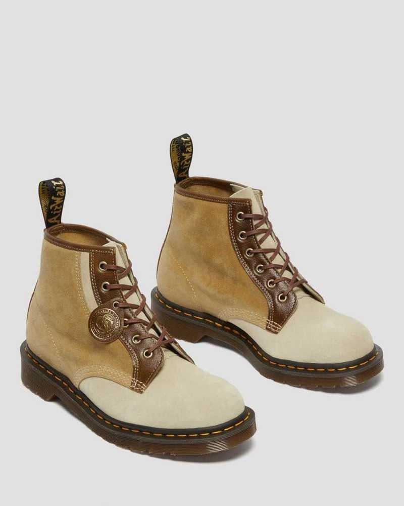 Brown Dr. Martens 101 Suede Ankle Boots | DGKPL3146