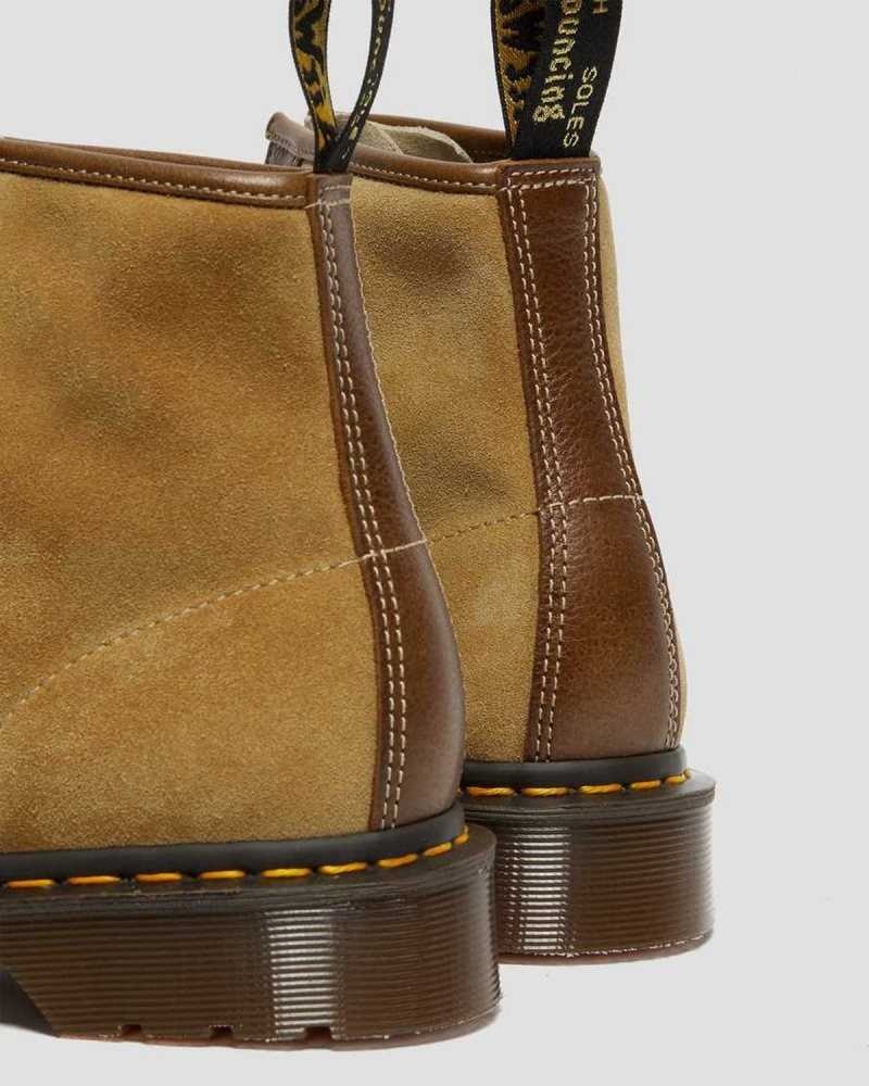 Brown Dr. Martens 101 Suede Ankle Boots | DGKPL3146