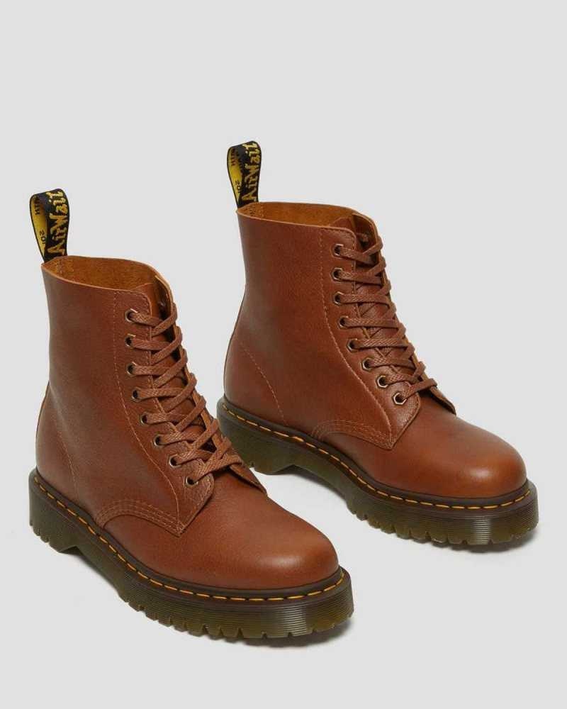 Brown Dr. Martens 1460 Pascal Bex Leather Lace Up Boots | AFUBE0967