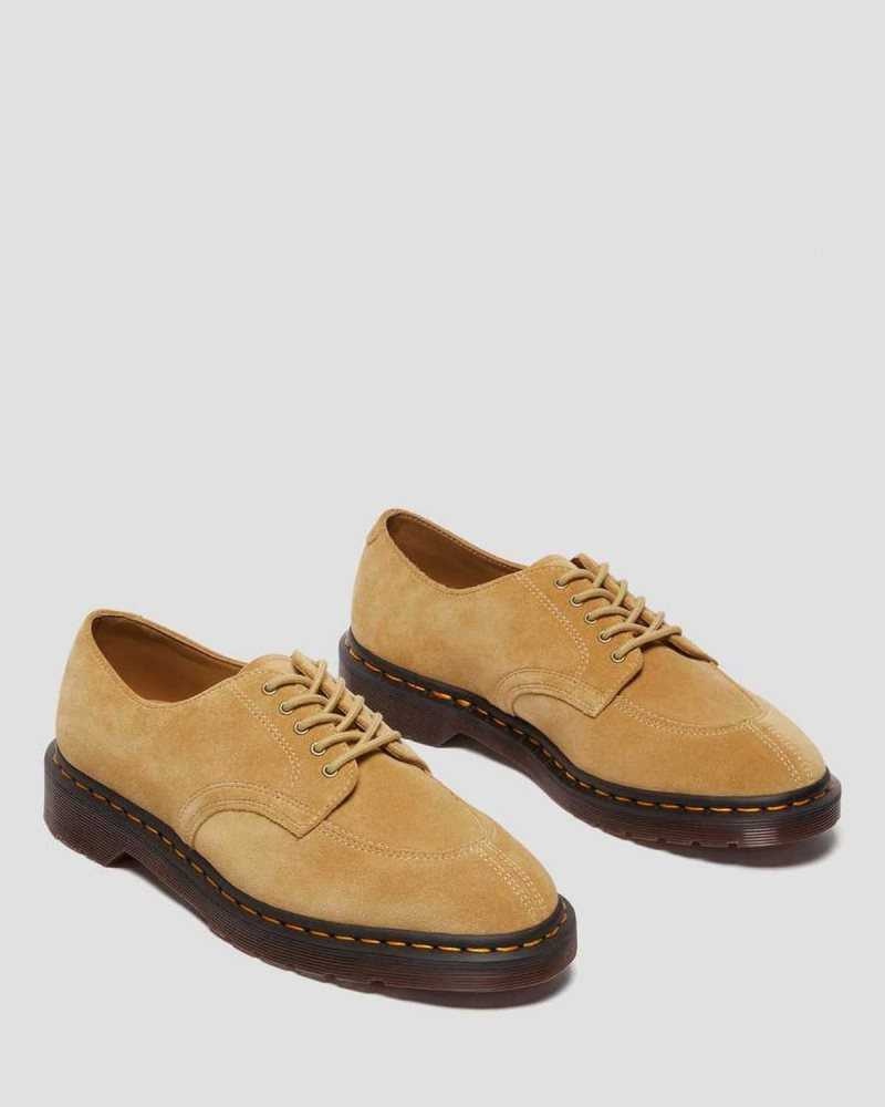 Brown Dr. Martens 2046 Suede Oxford Shoes | CTISF3294