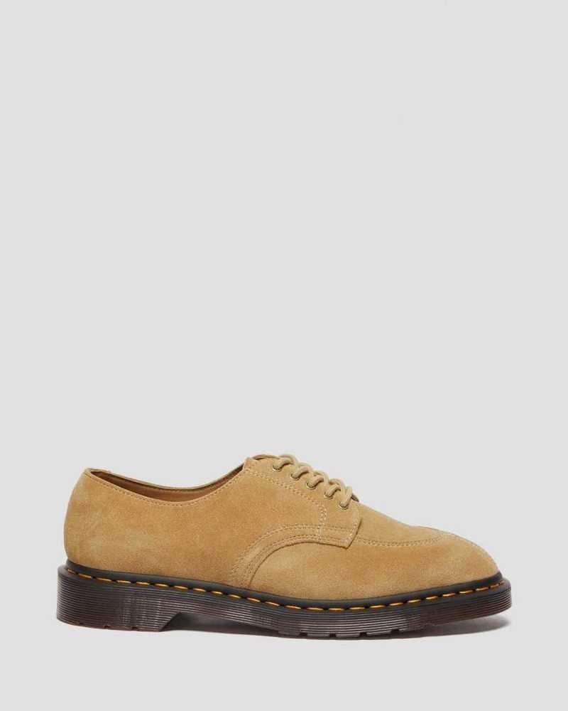 Brown Dr. Martens 2046 Suede Oxford Shoes | CTISF3294