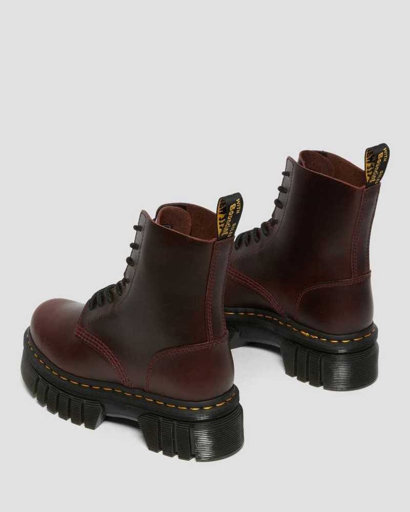 Brown Dr. Martens Audrick Brando Leather Platform Lace Up Boots | BILCY8927