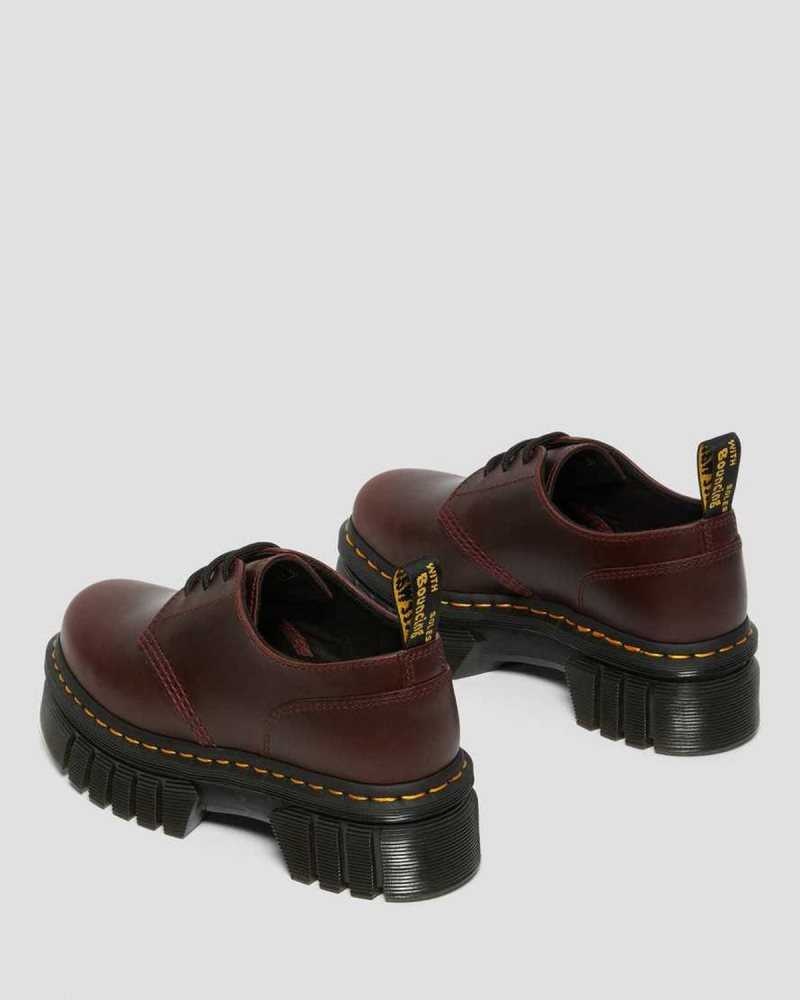 Brown Dr. Martens Audrick Brando Leather Platform Shoes | NAKXO0241