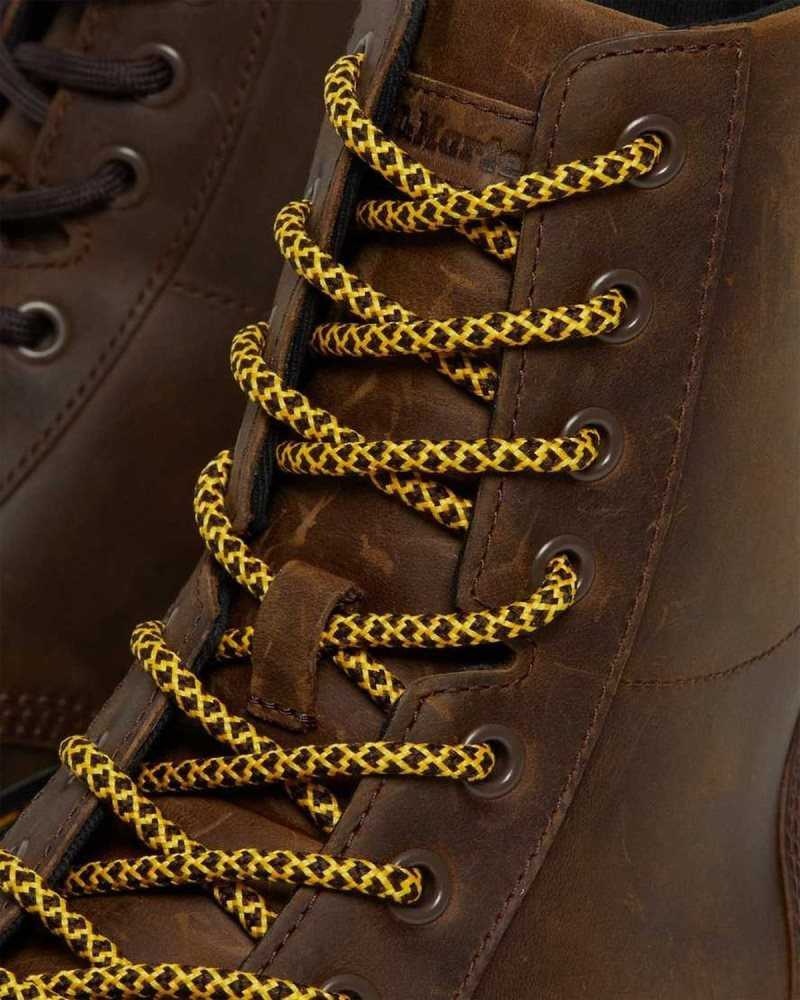 Brown Dr. Martens Combs Crazy Horse Leather Casual Boots | SGAXI1825