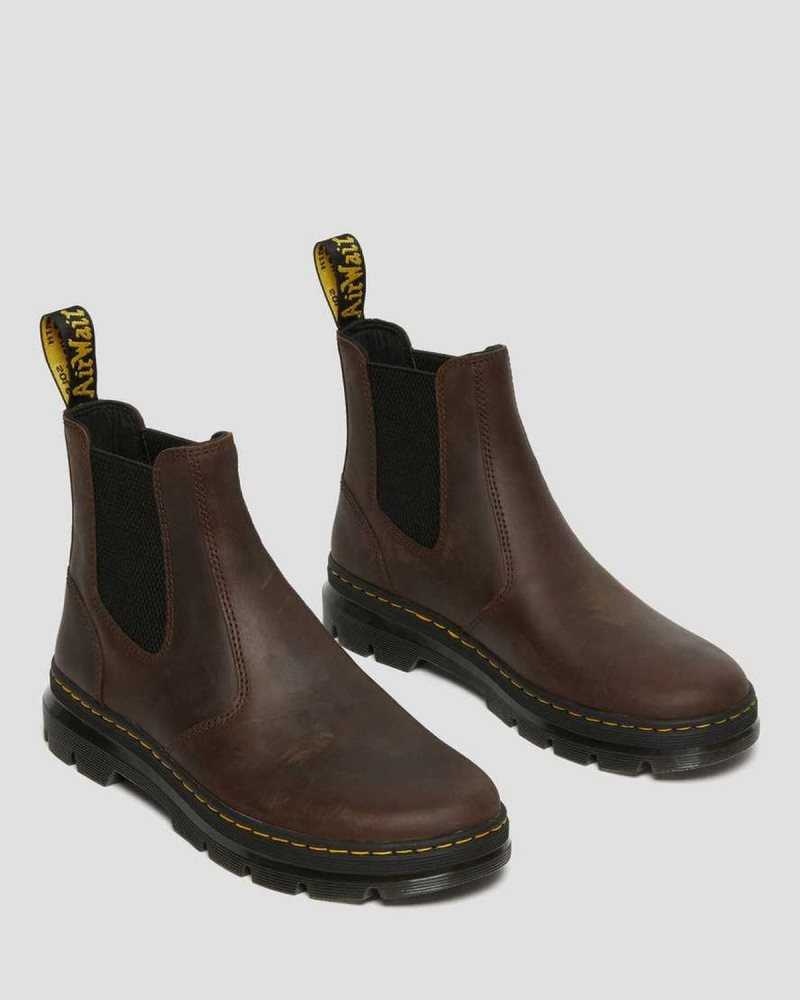 Brown Dr. Martens Embury Crazy Horse Leather Casual Boots | DFVIX1947