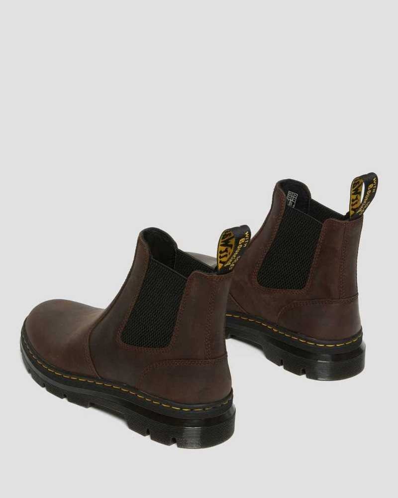 Brown Dr. Martens Embury Crazy Horse Leather Casual Boots | DFVIX1947