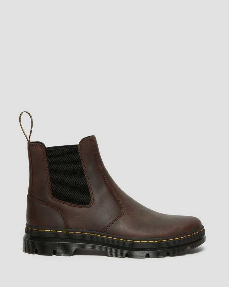 Brown Dr. Martens Embury Crazy Horse Leather Casual Boots | DFVIX1947