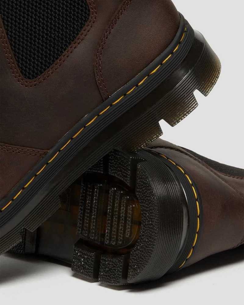 Brown Dr. Martens Embury Crazy Horse Leather Casual Boots | DFVIX1947