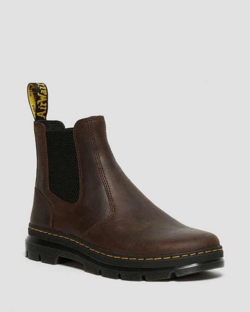 Brown Dr. Martens Embury Crazy Horse Leather Casual Boots | DFVIX1947