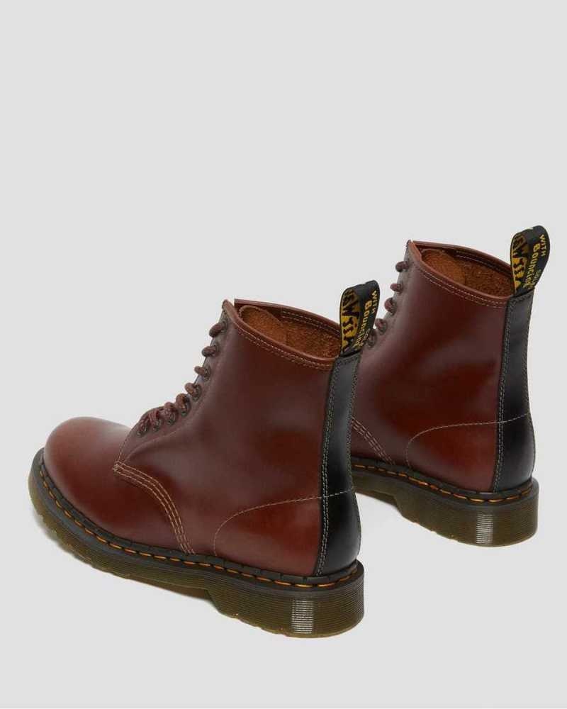 Brown / Black Dr. Martens 1460 Abruzzo Leather Lace Up Boots | DBUFV8365