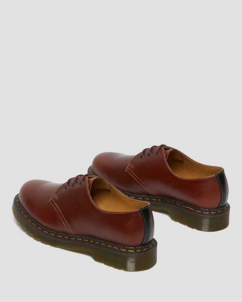 Brown / Black Dr. Martens 1461 Abruzzo Leather Oxford Shoes | IATML3246