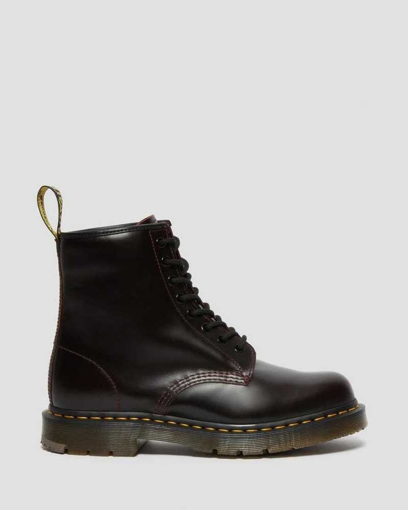 Burgundy Dr. Martens 1460 Slip Resistant Atlas Leather Lace Up Boots | XGAJT0368