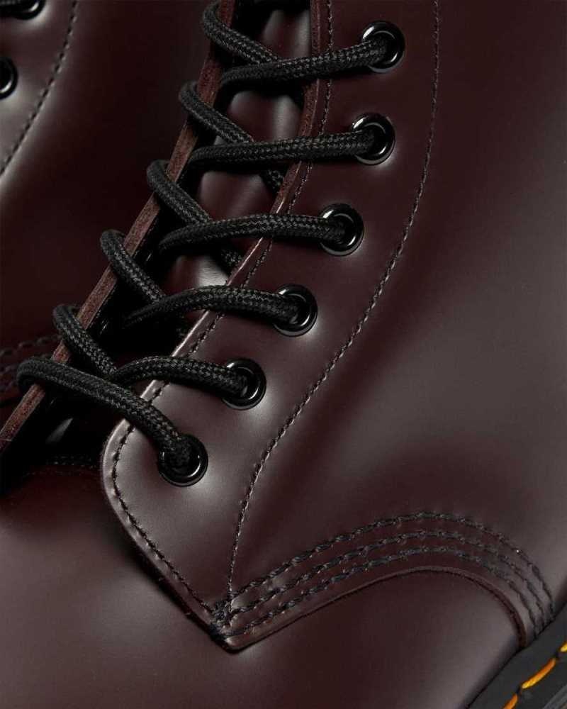 Burgundy Dr. Martens 1460 Smooth Leather Lace Up Boots | ZBGLH5134