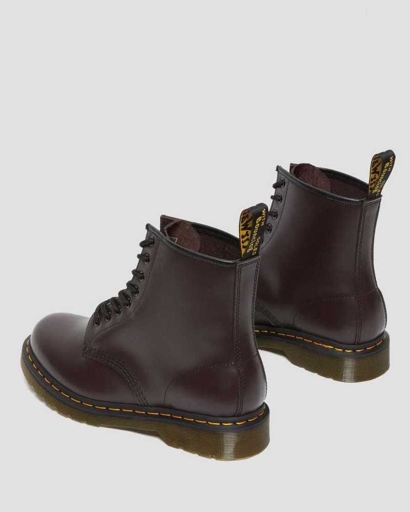 Burgundy Dr. Martens 1460 Smooth Leather Lace Up Boots | ZBGLH5134