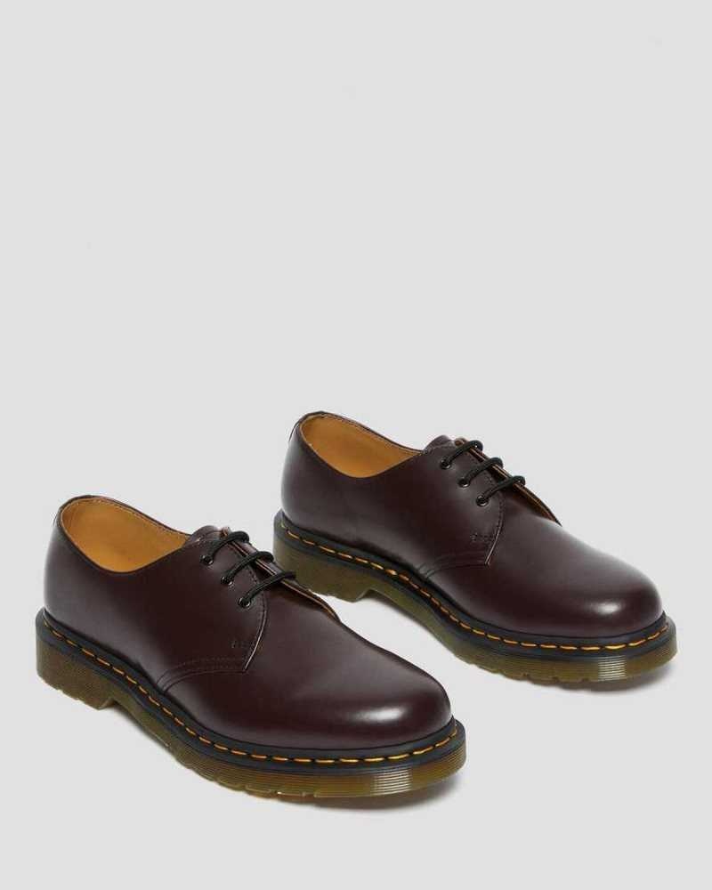 Burgundy Dr. Martens 1461 Smooth Leather Oxford Shoes | ALWSI8903