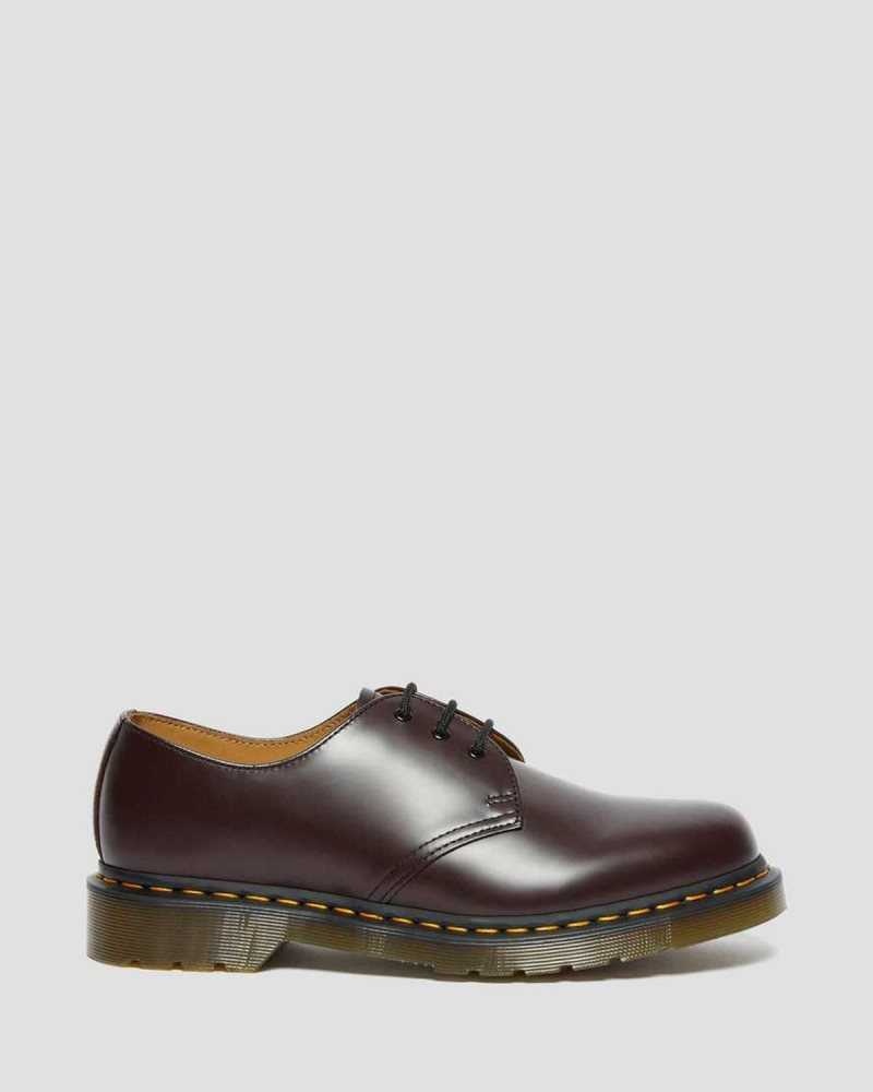 Burgundy Dr. Martens 1461 Smooth Leather Oxford Shoes | ALWSI8903