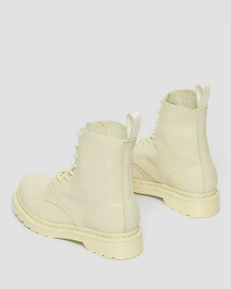 Cream Dr. Martens 1460 Pascal Mono Lace Up Boots | LYXPM7569