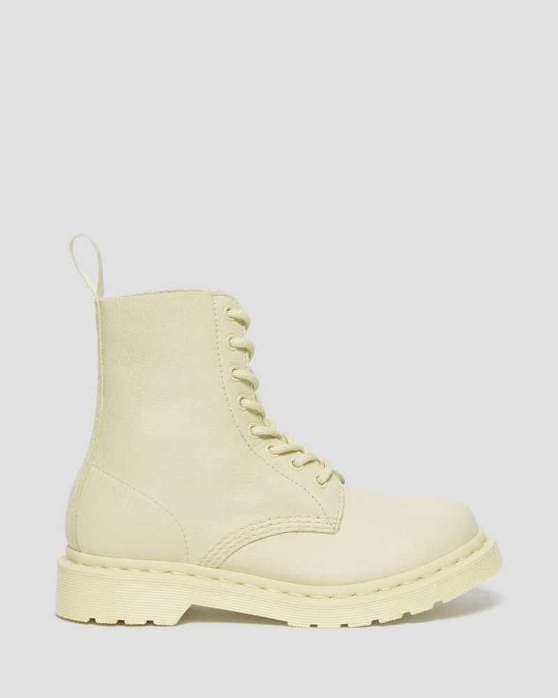 Cream Dr. Martens 1460 Pascal Mono Lace Up Boots | LYXPM7569