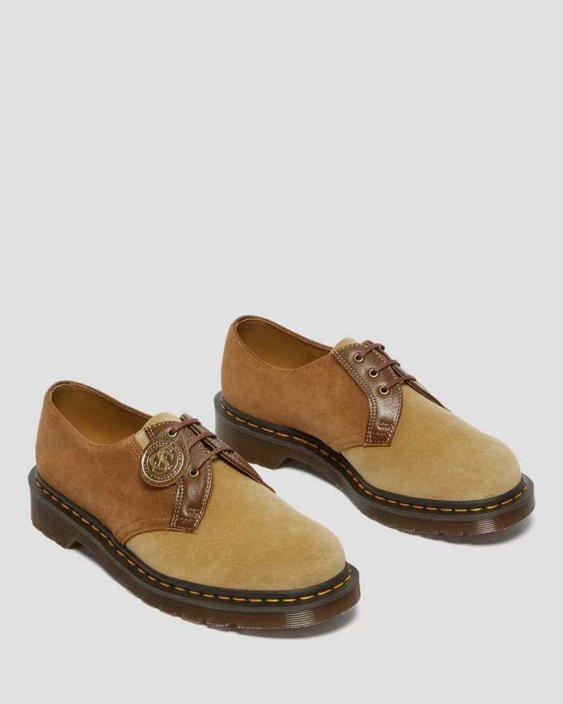 Dark Brown Dr. Martens 1461 Suede Oxford Leather Shoes | RMJZC7134