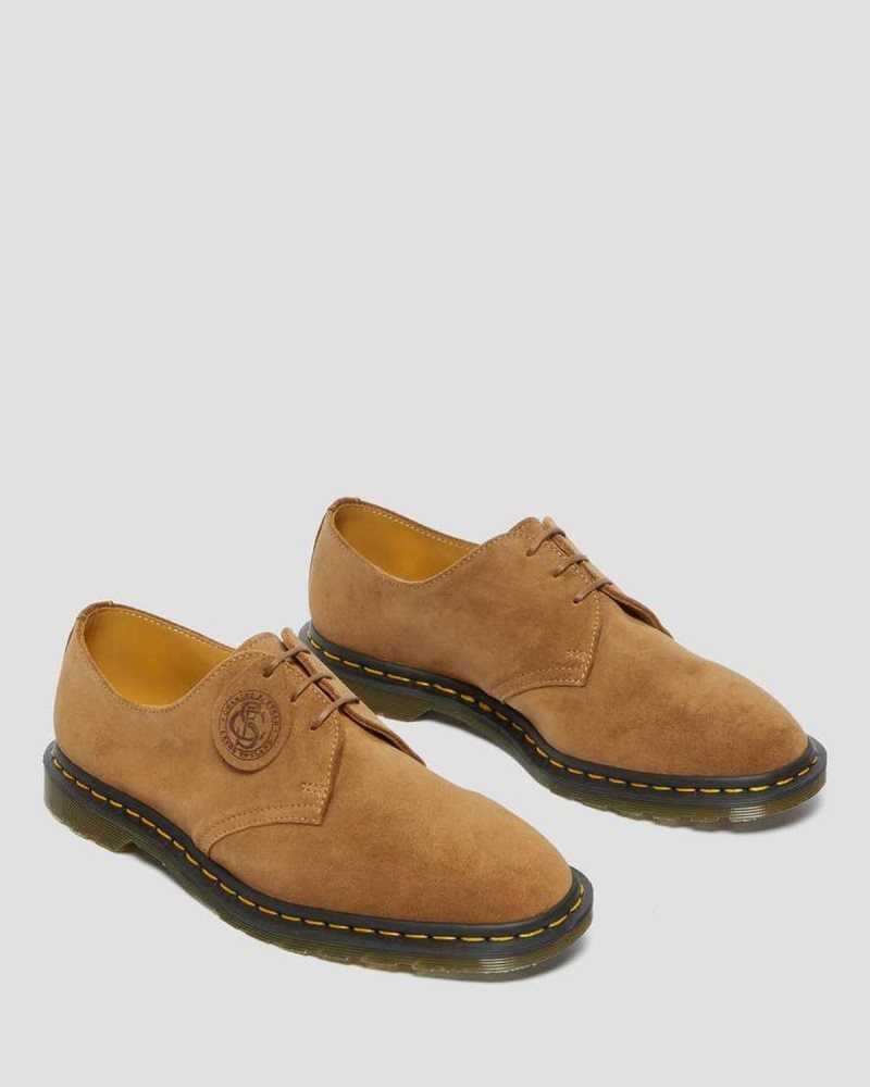 Dark Brown Dr. Martens Archie II Suede Oxford Shoes | GTHDC5039