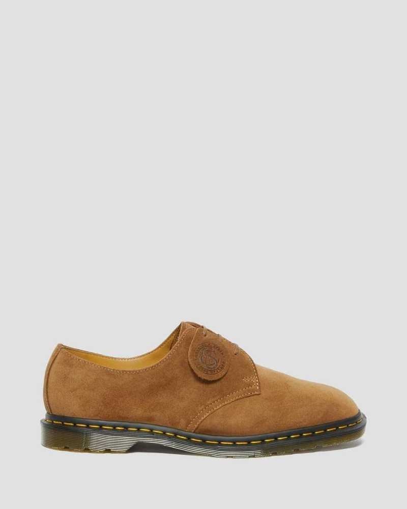 Dark Brown Dr. Martens Archie II Suede Oxford Shoes | GTHDC5039