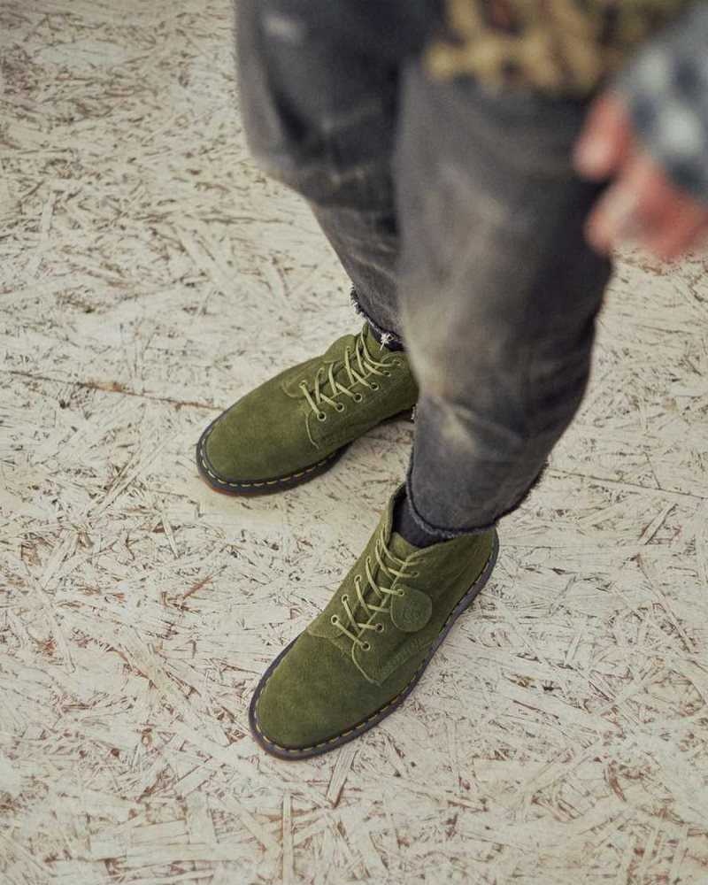 Green Dr. Martens 101 Suede Ankle Boots | WECNY6534