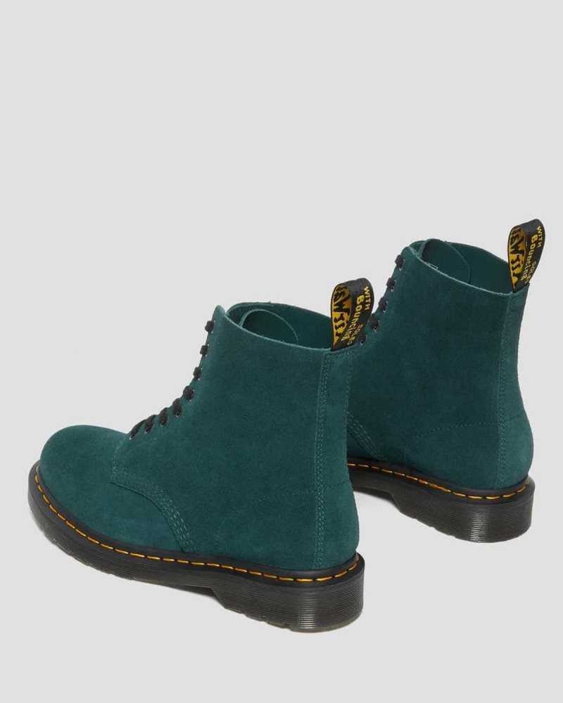 Green Dr. Martens 1460 Pascal Suede Lace Up Boots | CHPLX5437