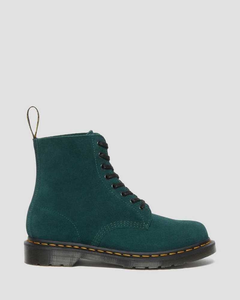 Green Dr. Martens 1460 Pascal Suede Lace Up Boots | CHPLX5437