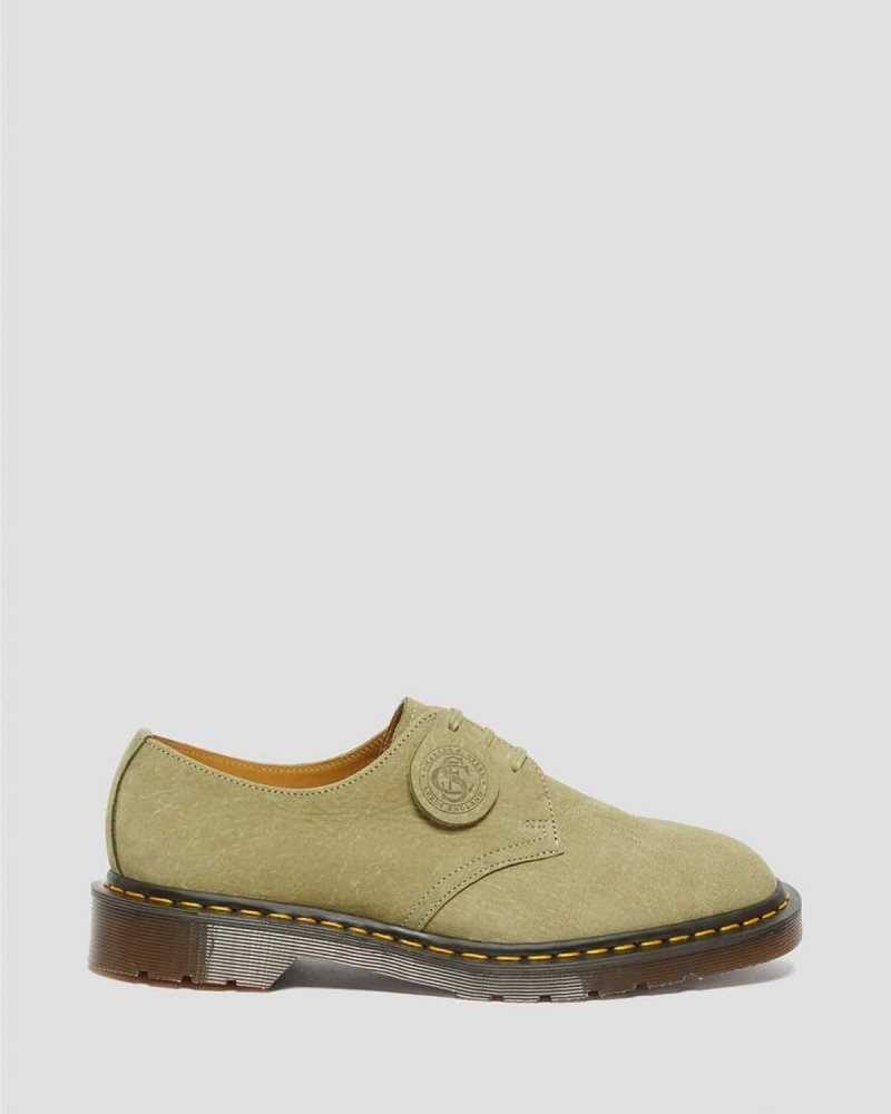 Green Dr. Martens 1461 Nubuck Leather Oxford Shoes | JVBGI5049