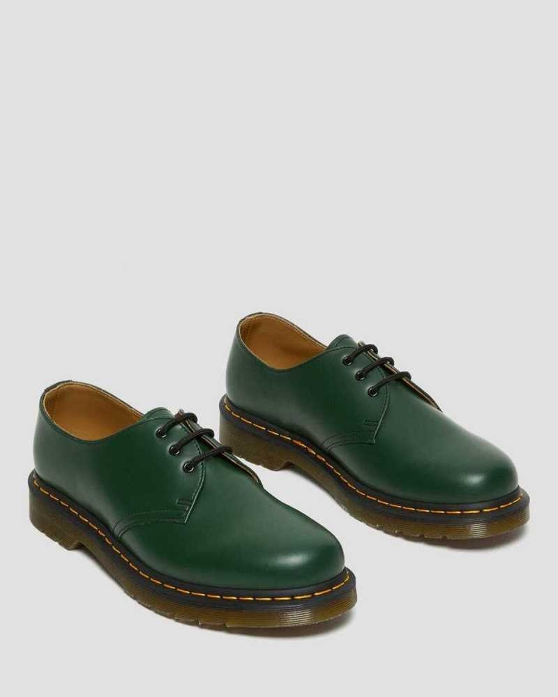 Green Dr. Martens 1461 Smooth Leather Oxford Shoes | GYAUZ5427