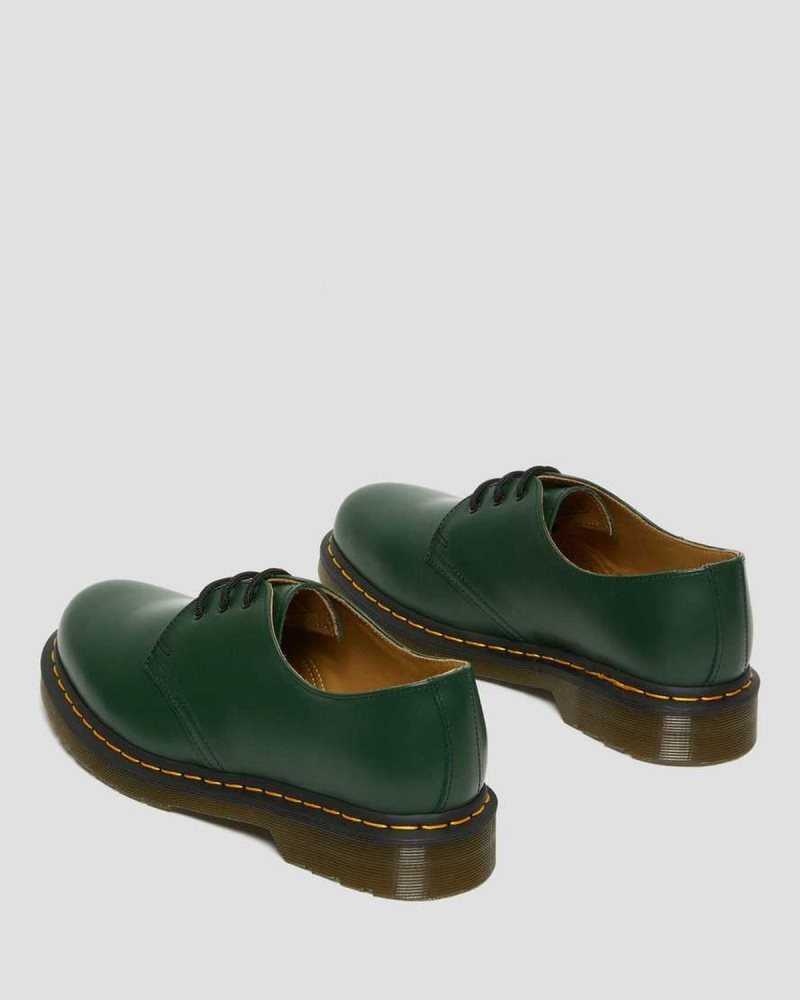 Green Dr. Martens 1461 Smooth Leather Oxford Shoes | GYAUZ5427