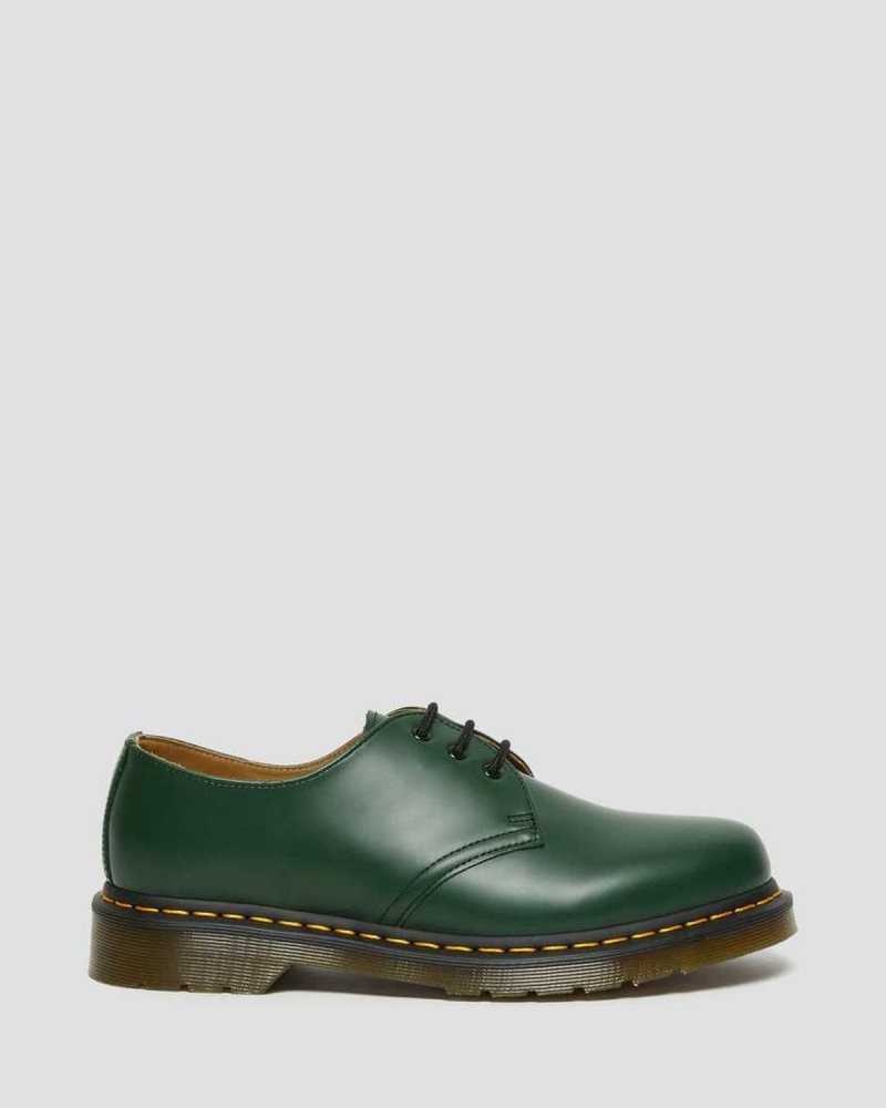 Green Dr. Martens 1461 Smooth Leather Oxford Shoes | GYAUZ5427