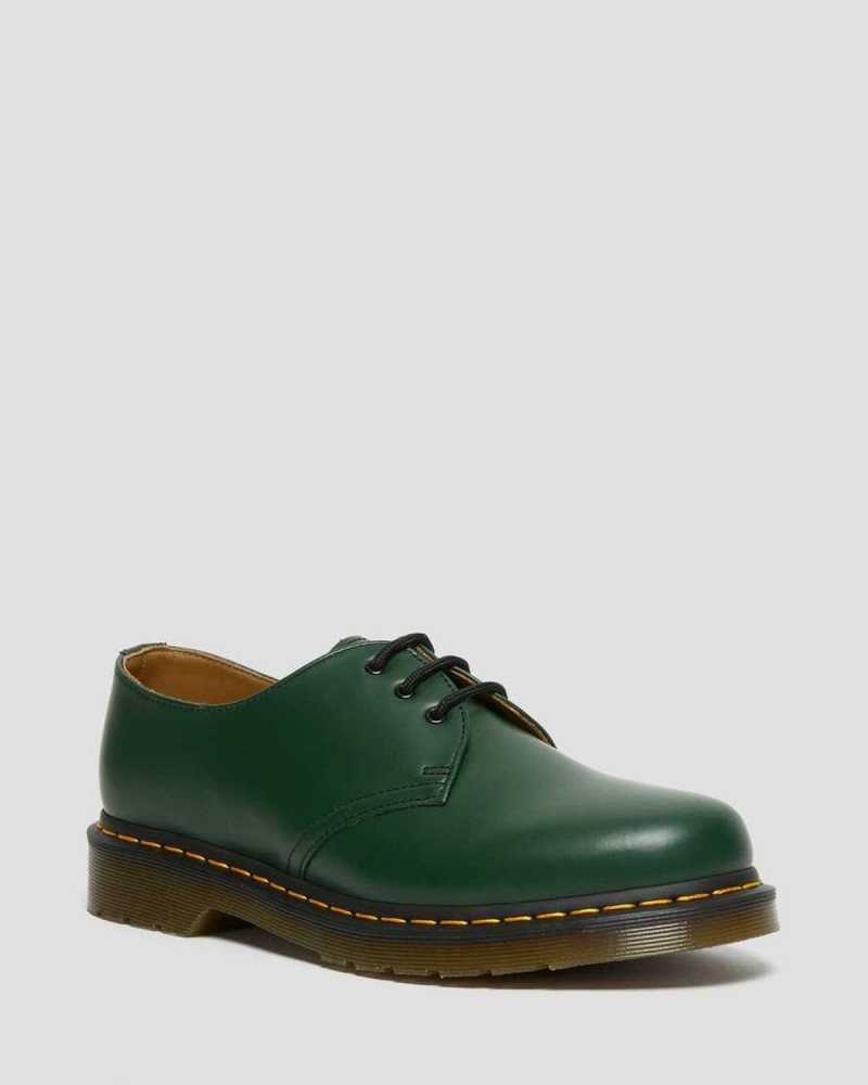 Green Dr. Martens 1461 Smooth Leather Oxford Shoes | GYAUZ5427