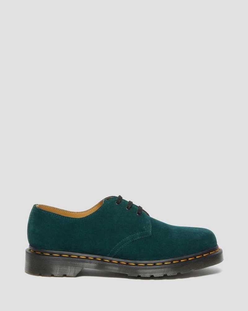 Green Dr. Martens 1461 Suede Oxford Shoes | CTWGF7053