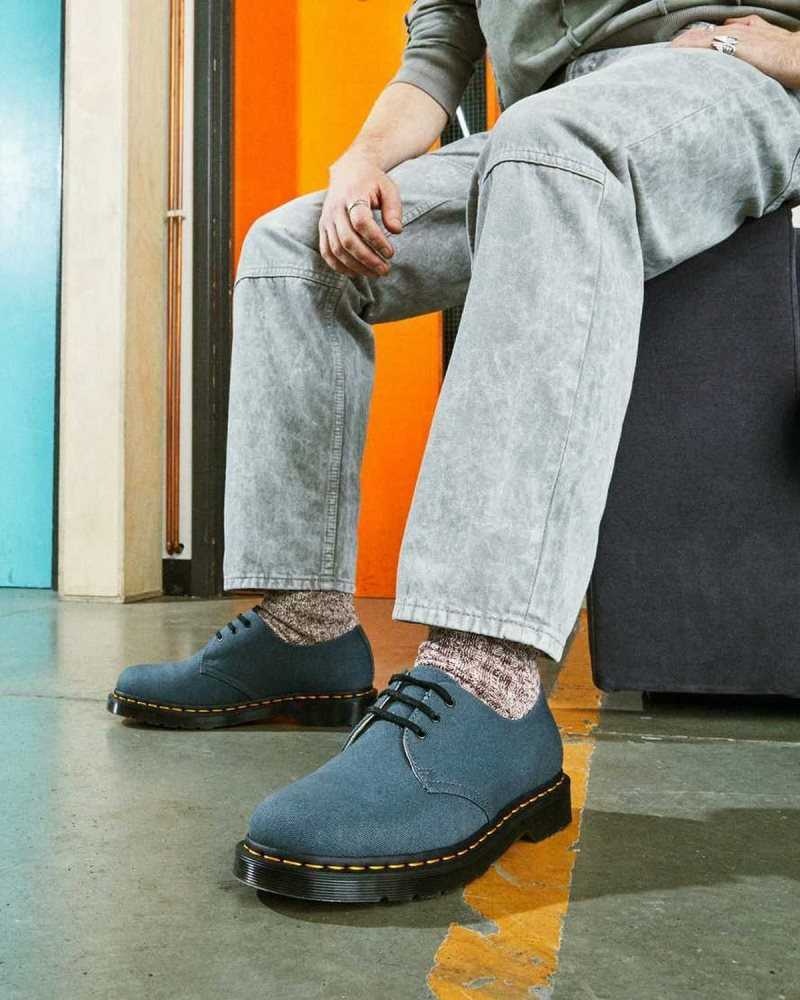 Grey Dr. Martens 1461 Canvas Oxford Shoes | UODCP9275