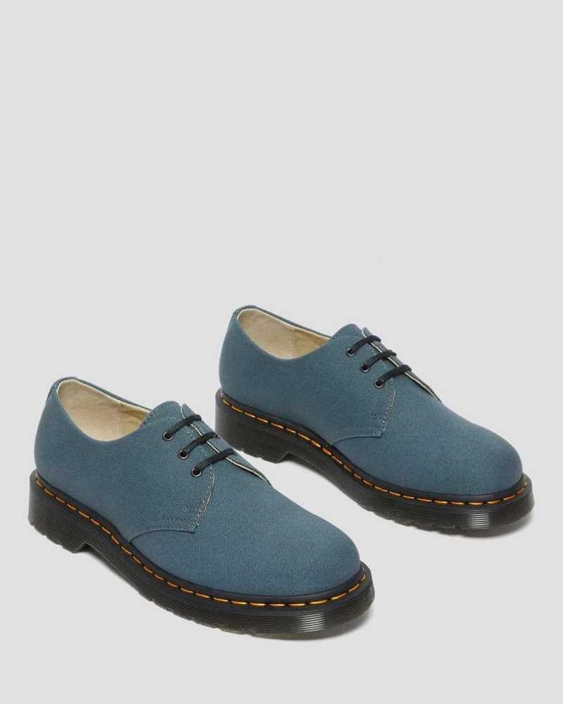 Grey Dr. Martens 1461 Canvas Oxford Shoes | TXINY3468