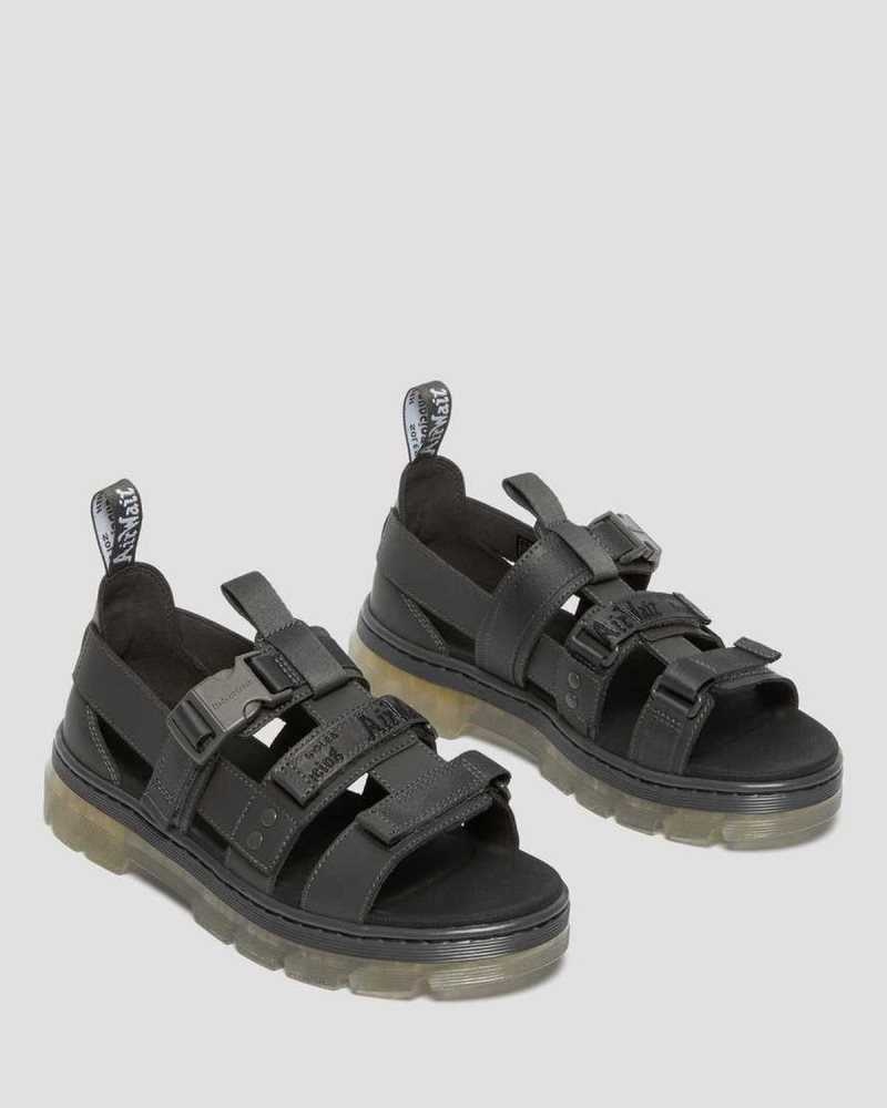 Grey Dr. Martens Pearson Iced Casual Sandals | FMUPK1750