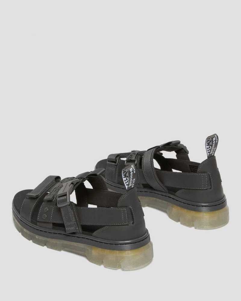 Grey Dr. Martens Pearson Iced Casual Sandals | FMUPK1750