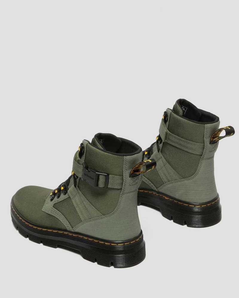 Khaki Green Dr. Martens Combs Tech II Poly Casual Boots | PNRKS8713