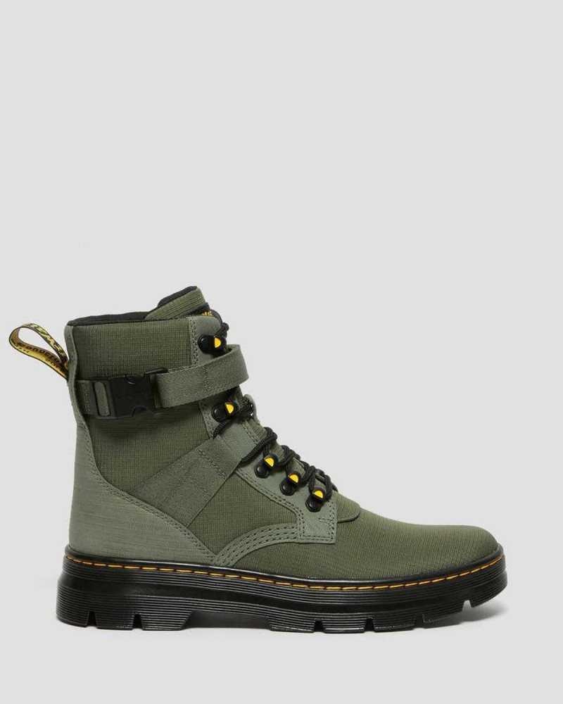 Khaki Green Dr. Martens Combs Tech II Poly Casual Boots | PNRKS8713