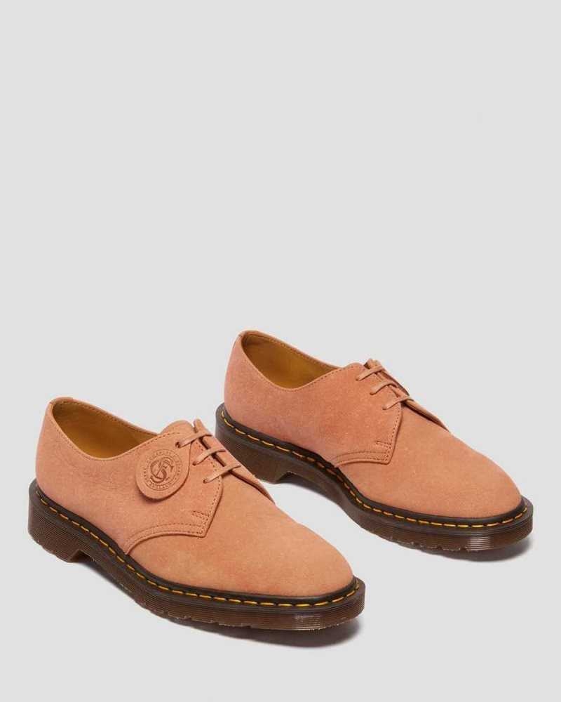 Pink Dr. Martens 1461 Nubuck Leather Oxford Shoes | GFBTM1096