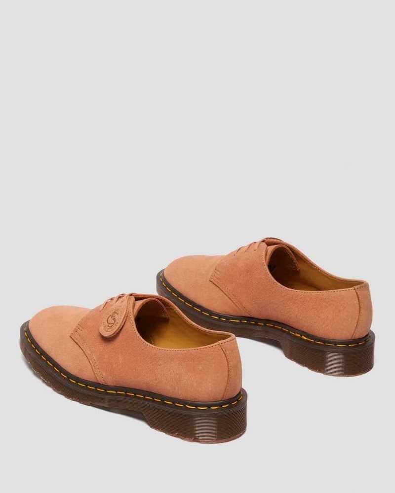 Pink Dr. Martens 1461 Nubuck Leather Oxford Shoes | GFBTM1096