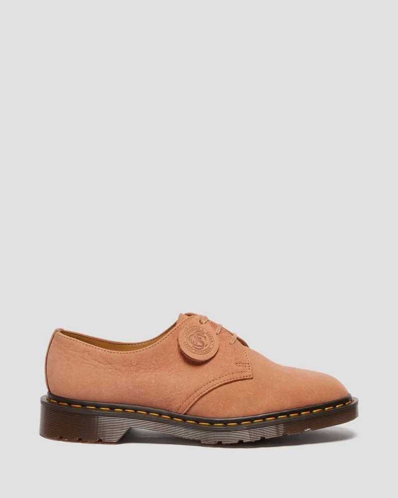 Pink Dr. Martens 1461 Nubuck Leather Oxford Shoes | PIBAW9137