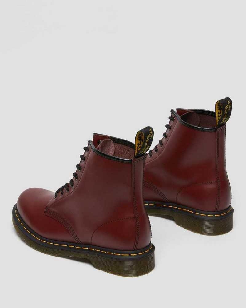 Pink Red Dr. Martens 1460 Smooth Leather Lace Up Boots | UVISC5371